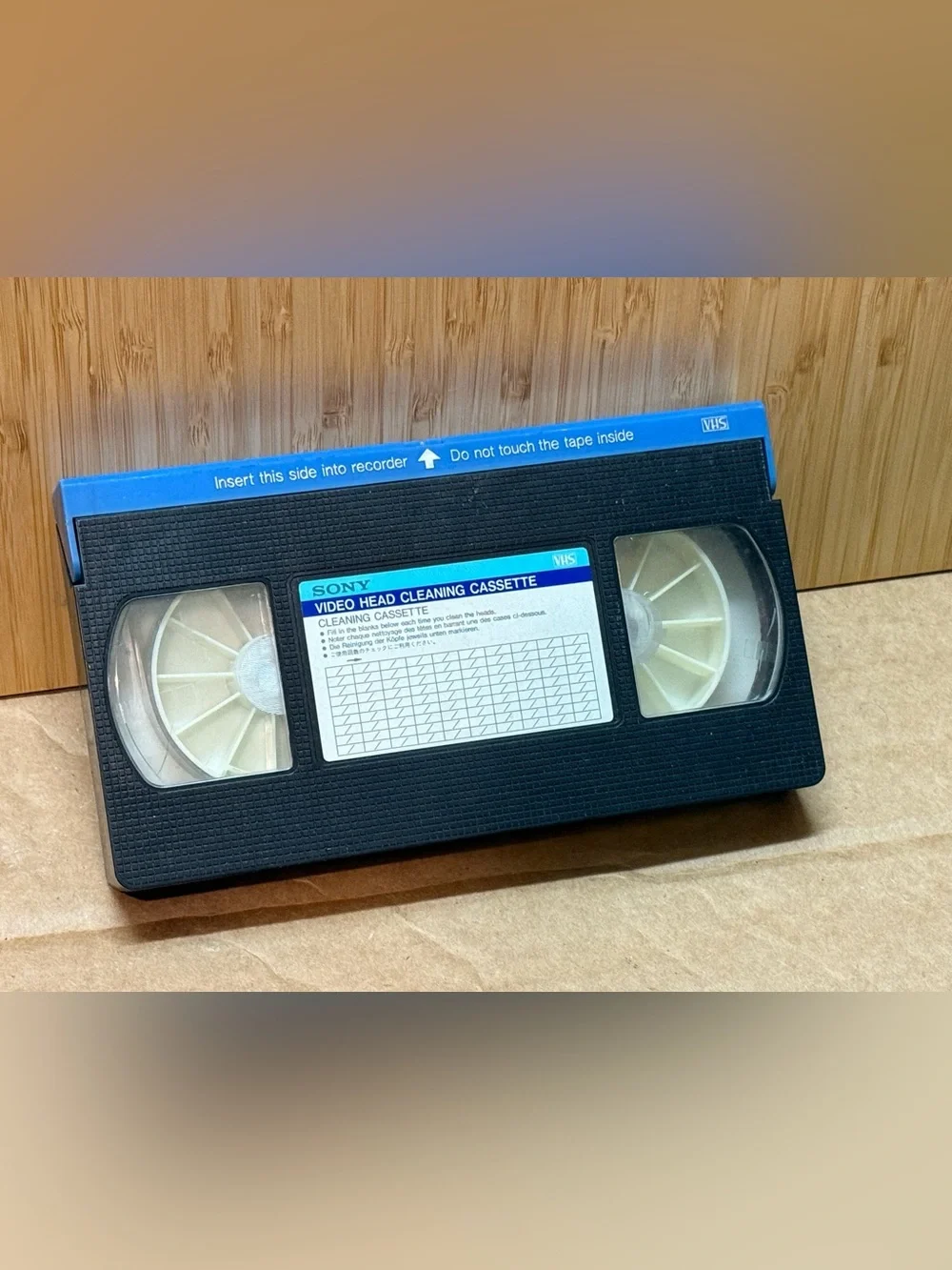 Vintage Sony Video Head Cleaning Cassette